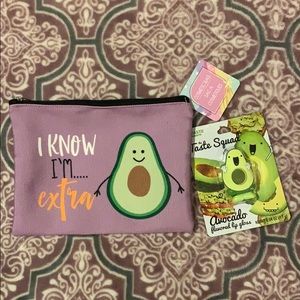 Cosmetic bag and lip gloss bundle